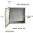 VEVOR Steel Electrical Box 24'' x 24'' x 8'' Electrical Enclosure Box, Carbon Steel Hinged Junction Box, IP65 Weatherproof Metal Box Wall-Mounted Electronic Equipment Enclosure Box with Mounting Plate
