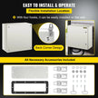 VEVOR Steel Electrical Box 24'' x 24'' x 12'' Electrical Enclosure, Carbon Steel Hinged Junction Box, IP65 Weatherproof Metal Box Wall-Mounted Electronic Equipment Enclosure Box with Mounting Plate