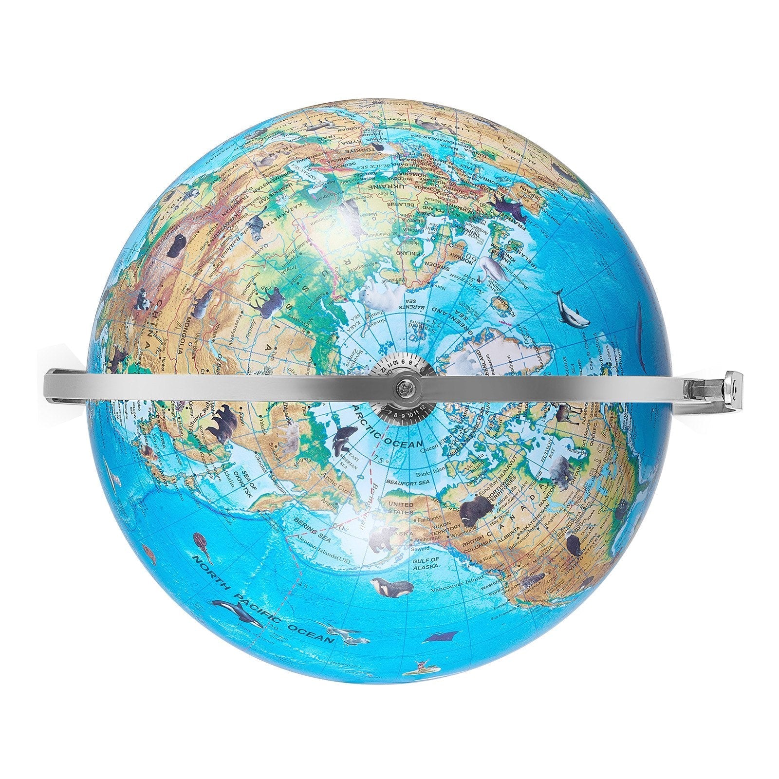 VEVOR Educational Globe for Kids, 10 in/254 mm, Interactive AR World Globe with AR Golden Globe APP LED Night Lighting 720° Rotation, STEM Toy Gifts for Kids Compatible with Android or iOS Devices