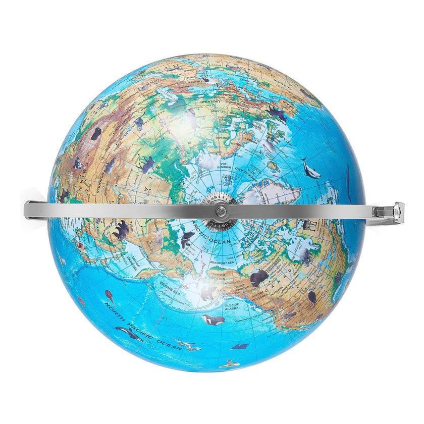 VEVOR Educational Globe for Kids, 10 in/254 mm, Interactive AR World Globe with AR Golden Globe APP LED Night Lighting 720° Rotation, STEM Toy Gifts for Kids Compatible with Android or iOS Devices