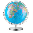VEVOR Illuminated World Globe with Stand, 13 in/330.2 mm, Educational Earth Globe with Stable Heavy Metal Base and LED Constellation Night Light HD Printed Map, Spinning for Kids Classroom Learning