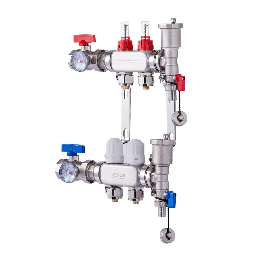VEVOR 2-Branch Radiant Heat Manifold 1/2