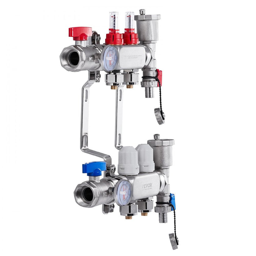 VEVOR 2-Branch Radiant Heat Manifold 1/2