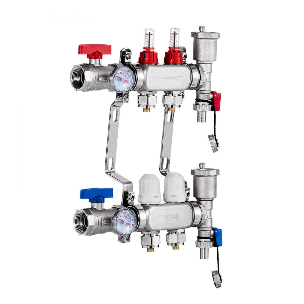 VEVOR 2-Branch Radiant Heat Manifold 1/2