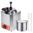 VEVOR Electric Cheese Dispenser with Pump, 2.3 Qt Commercial Hot Fudge Warmer, Stainless Steel Heated Pump Dispenser, 86-230? Temp Adjustable Nacho Cheese Sauce Warmer, for Hot Fudge Cheese Caramel