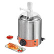 VEVOR Electric Cheese Dispenser with Pump, 2.3 Qt Commercial Hot Fudge Warmer, Plastic Pump Dispenser, 86-230? Temp Adjustable Nacho Cheese Sauce Warmer, for Hot Fudge Cheese Caramel