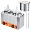 VEVOR Electric Cheese Dispenser with Pumps, 2.3x2 Qt Commercial Hot Fudge Warmer, Plastic Double Pumps Dispenser, 86-230? Temp Adjustable Nacho Cheese Sauce Warmer, for Hot Fudge Cheese Caramel
