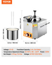 Electric Cheese Dispenser with Heated Pump, 2.4L Commercial Sauce Warmer, Adjustable Temperature 86°F–230°F
