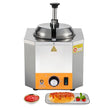 Electric Cheese Dispenser with Heated Pump, 2.4L Commercial Sauce Warmer, Adjustable Temperature 86°F–230°F