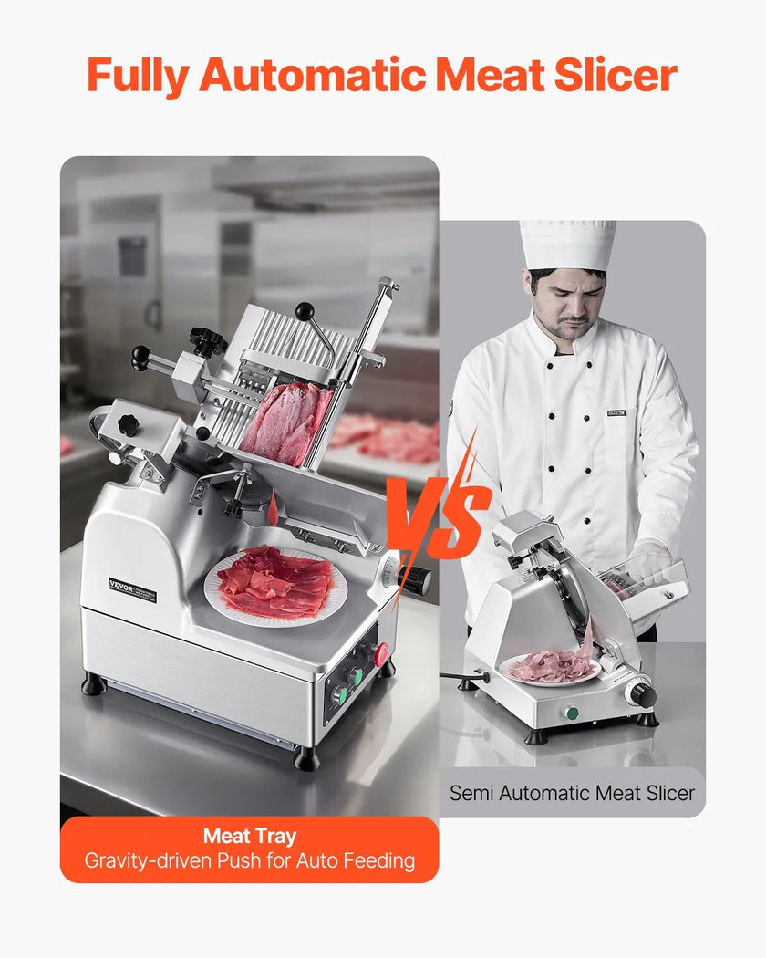 VEVOR Meat Slicer 550W 12 inch Electric Deli Food Slicer for Meat Bread Cheese