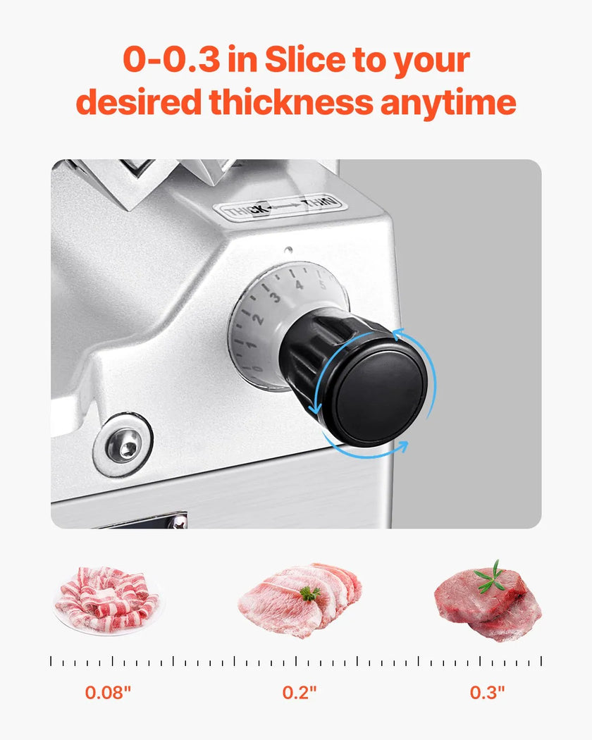 VEVOR Meat Slicer 550W 12 inch Electric Deli Food Slicer for Meat Bread Cheese