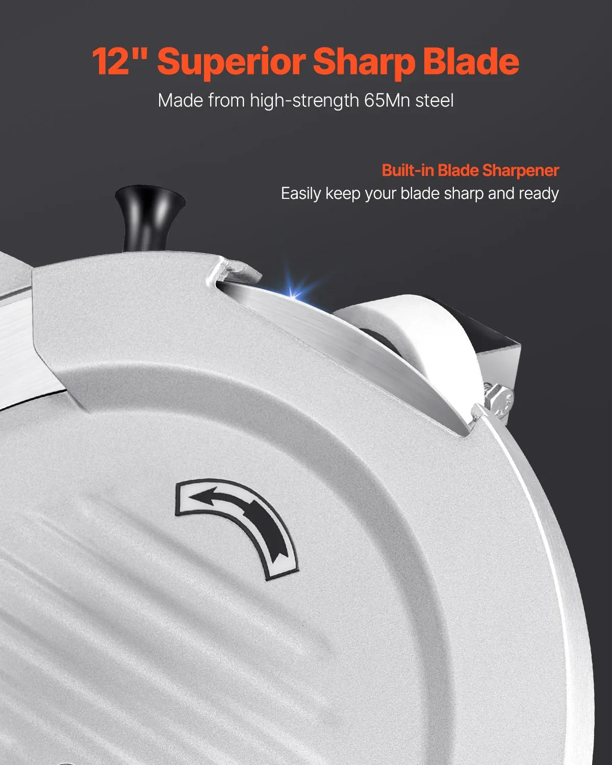 VEVOR Meat Slicer 550W 12 inch Electric Deli Food Slicer for Meat Bread Cheese