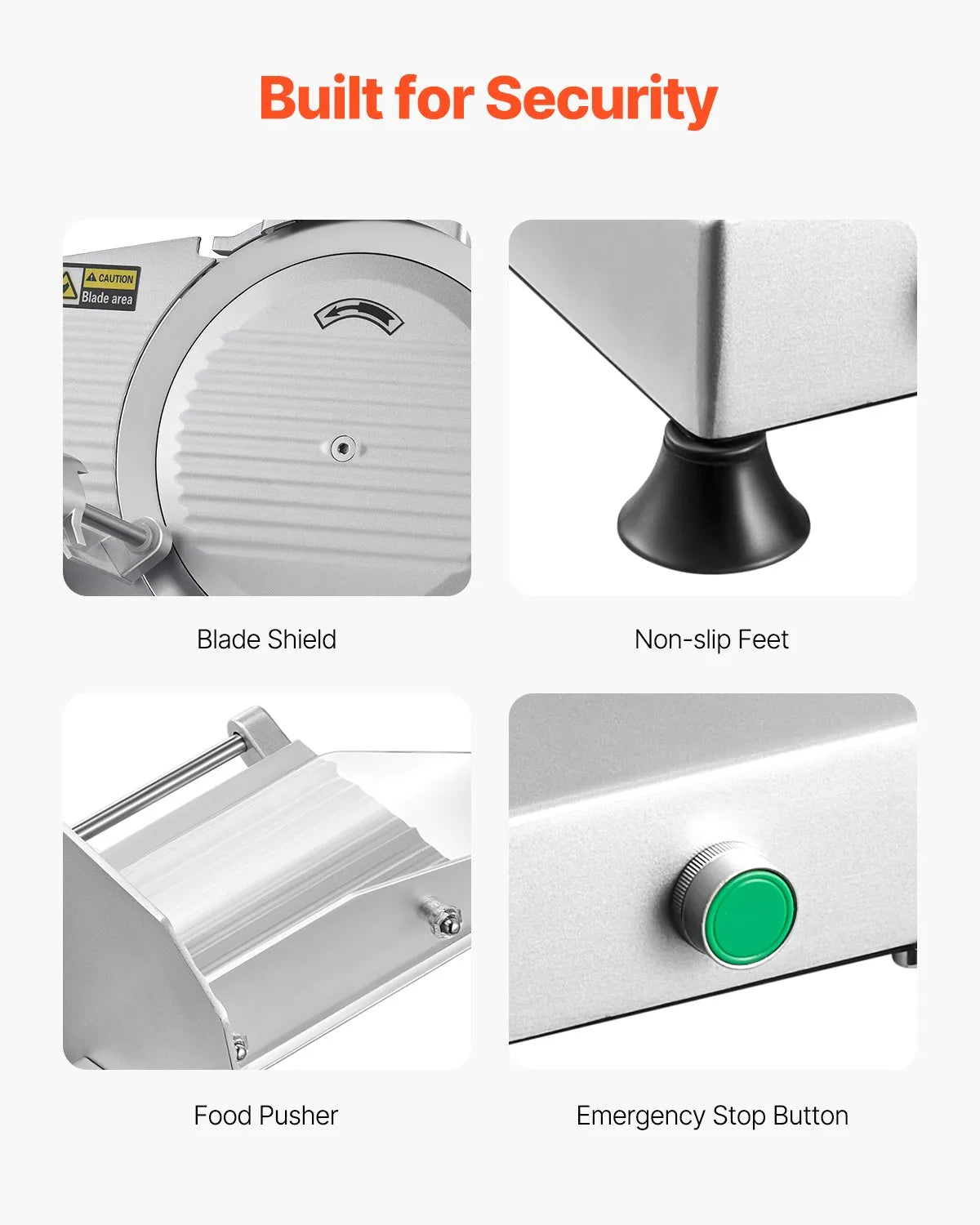 VEVOR Meat Slicer 180W 10 inch Electric Deli Food Slicer for Meat Bread Cheese