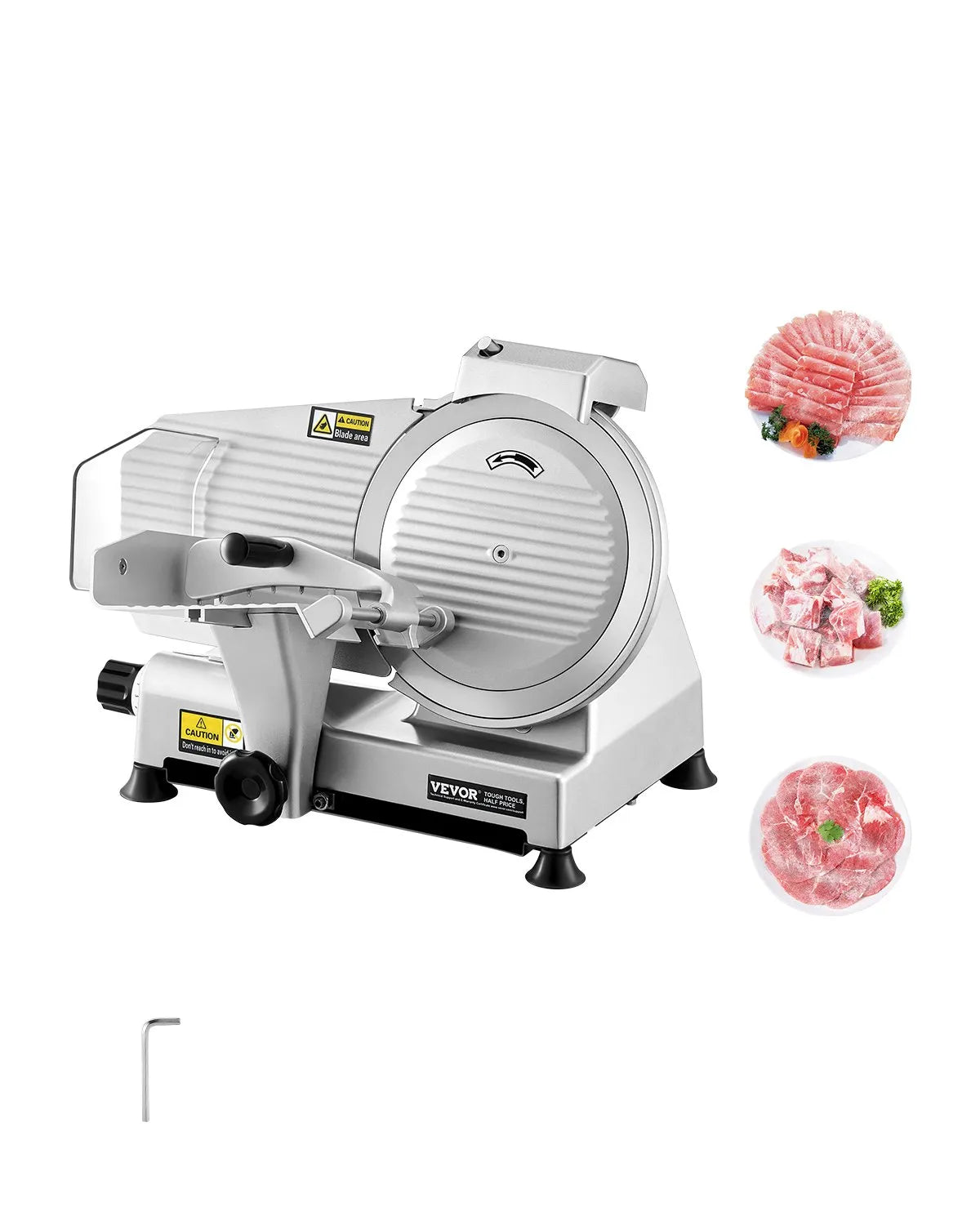 VEVOR Meat Slicer 180W 10 inch Electric Deli Food Slicer for Meat Bread Cheese