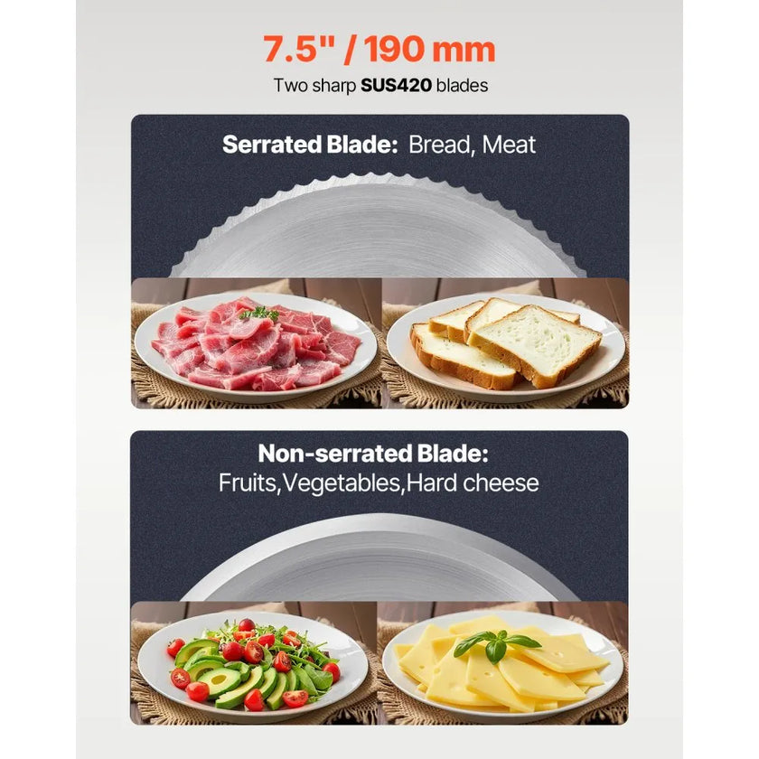 VEVOR Meat Slicer 180W 7.5
