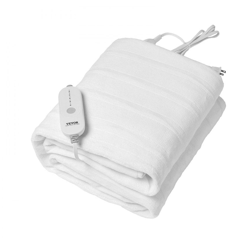 VEVOR Heated Mattress Pad 60x80 in Queen Electric Warmer Coral Fleece Auto Off