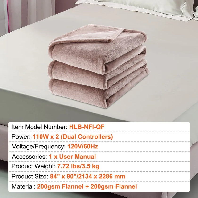 VEVOR Heated Blanket Electric Throw, 84