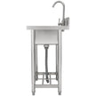 VEVOR Stainless Steel Utility Sink, 16 x 13 x 8.7 in Free Standing Small Sink Include Faucet & legs, 1 Compartment Commercial Single Bowl Sinks for Garage, Restaurant, Kitchen, Laundry