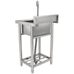 VEVOR Stainless Steel Utility Sink, 16 x 13 x 8.7 in Free Standing Small Sink Include Faucet & legs, 1 Compartment Commercial Single Bowl Sinks for Garage, Restaurant, Kitchen, Laundry