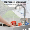 VEVOR Stainless Steel Utility Sink, 39.4 x 19.1 x 37.4 in Free Standing Single Bowl Commercial Kitchen Sink Set w/Workbench, Commercial Single Bowl Sinks for Garage, Restaurant, Laundry, NSF Certified