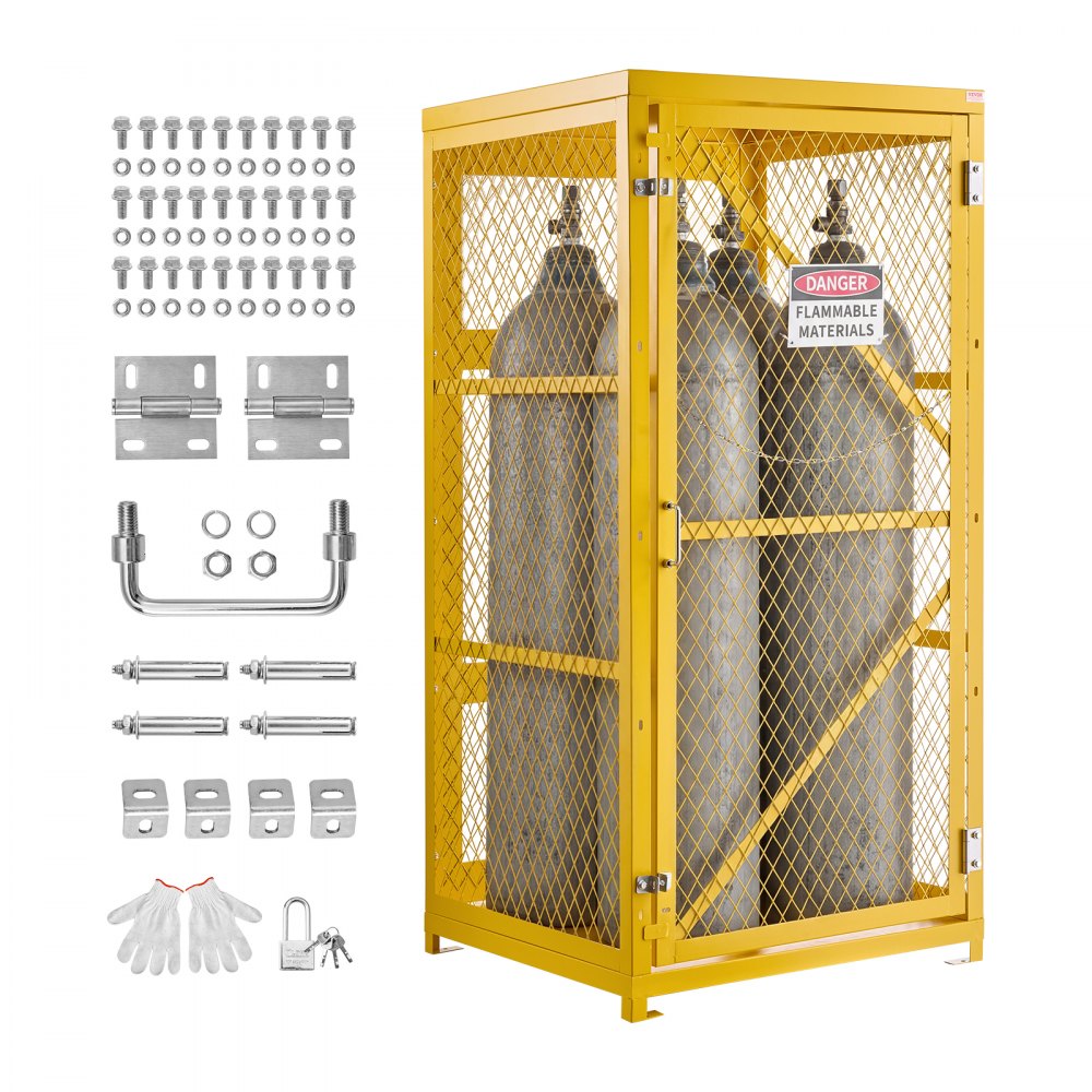 Vertical Cylinder Storage Cabinet – 9 Cylinder Propane & Gas Storage Cage