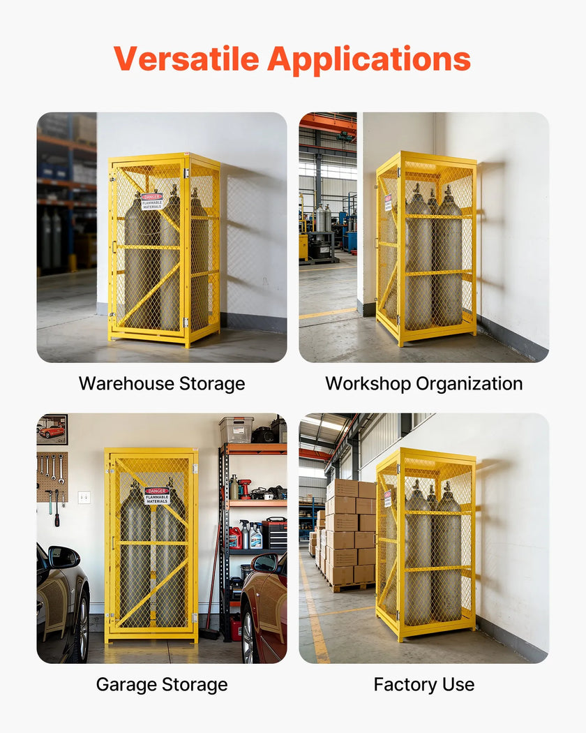Vertical Cylinder Storage Cabinet – 9 Cylinder Propane & Gas Storage Cage