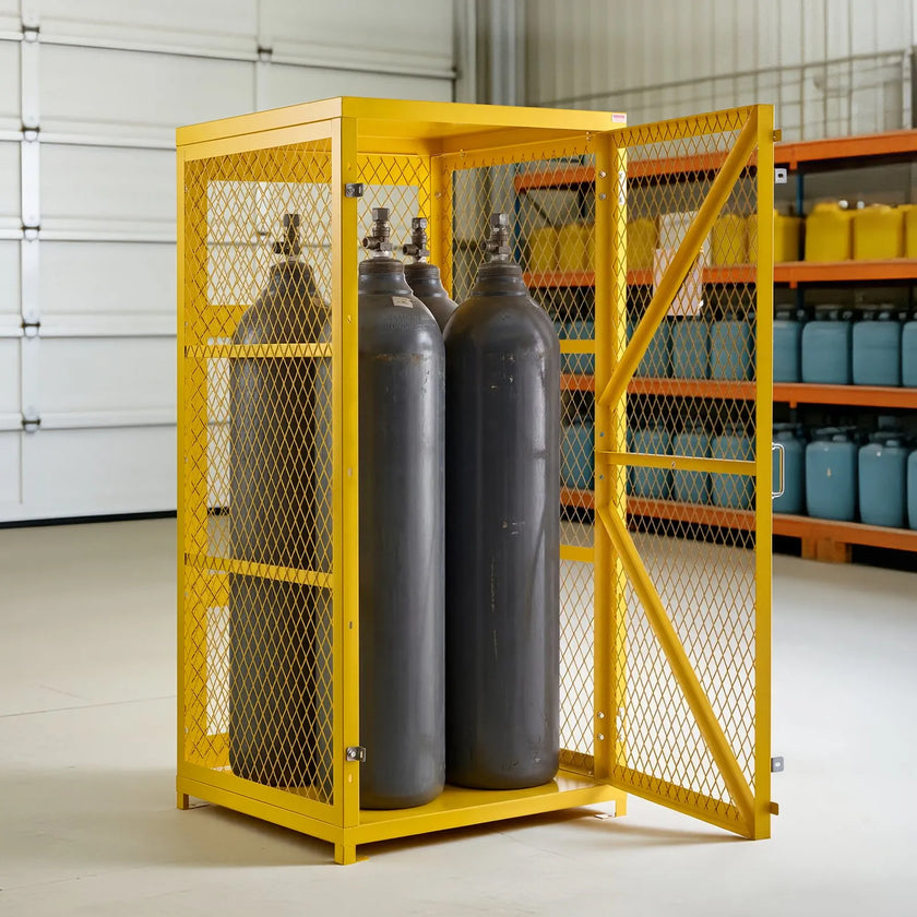 Vertical Cylinder Storage Cabinet – 9 Cylinder Propane & Gas Storage Cage