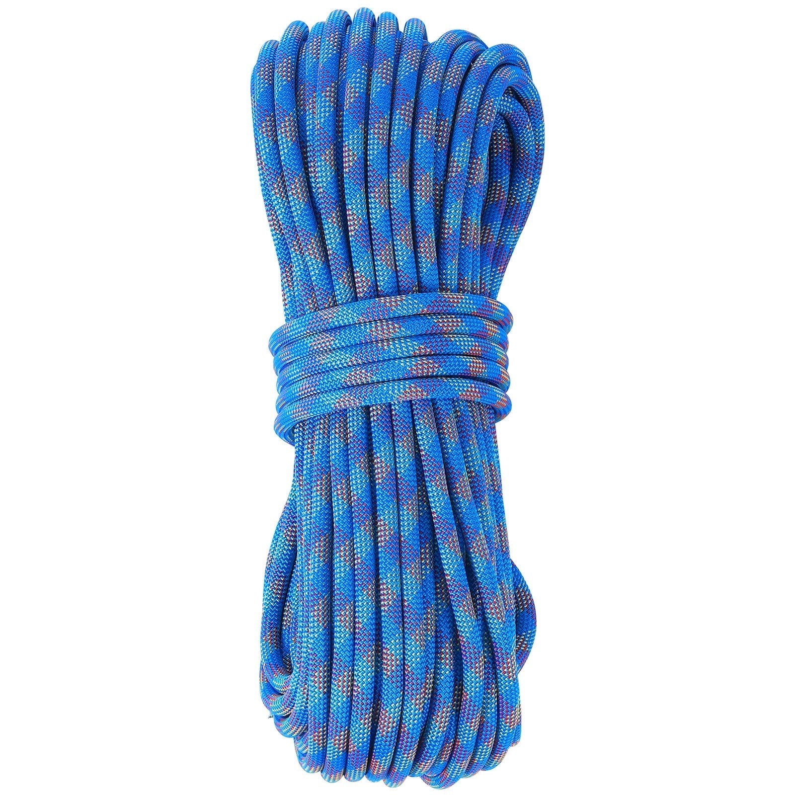 VEVOR 10.2mm Dynamic Climbing Rope 40M(131ft) Outdoor Rock Climbing Rope Blue