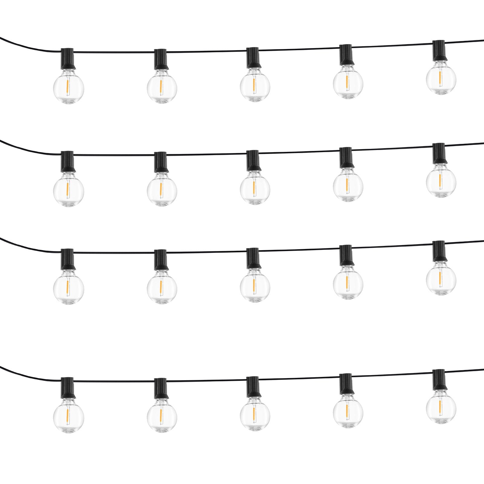 100FT Solar LED Outdoor String Patio Lights Waterproof with Remote Control