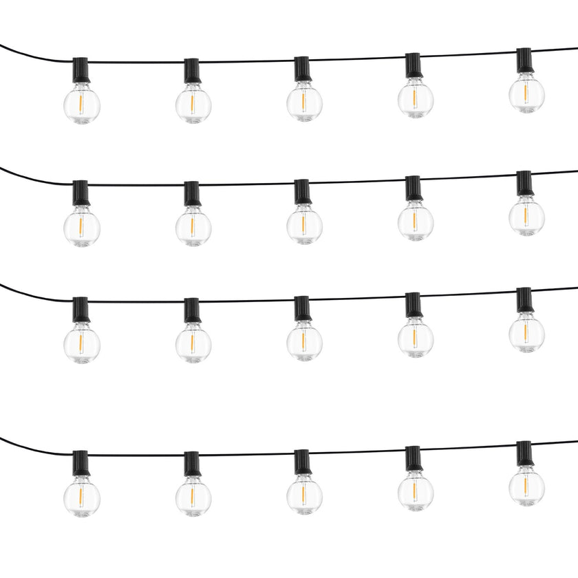 100FT Solar LED Outdoor String Patio Lights Waterproof with Remote Control