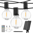 100FT Solar LED Outdoor String Patio Lights Waterproof with Remote Control
