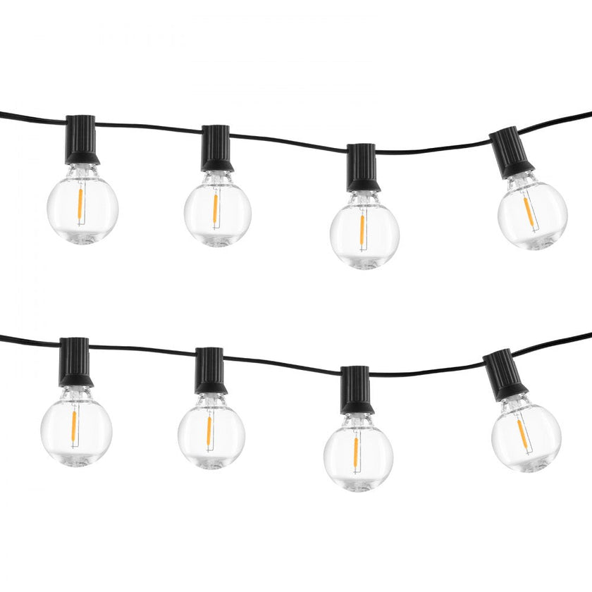 VEVOR 100FT LED Outdoor String Patio Lights Waterproof G40 Shatterproof Bulbs
