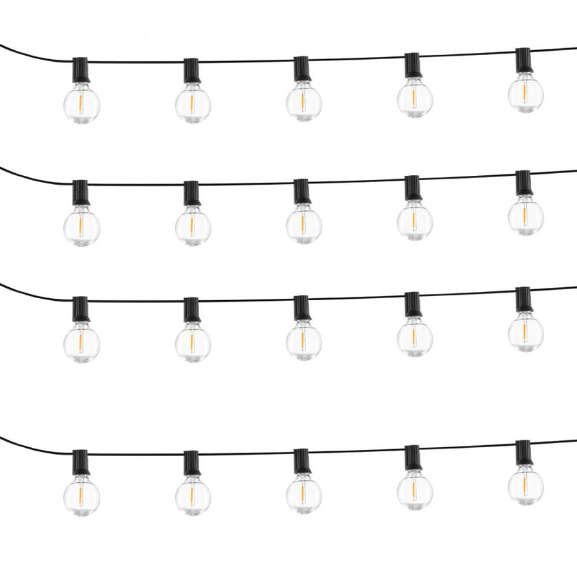 VEVOR 100FT LED Outdoor String Patio Lights Waterproof G40 Shatterproof Bulbs