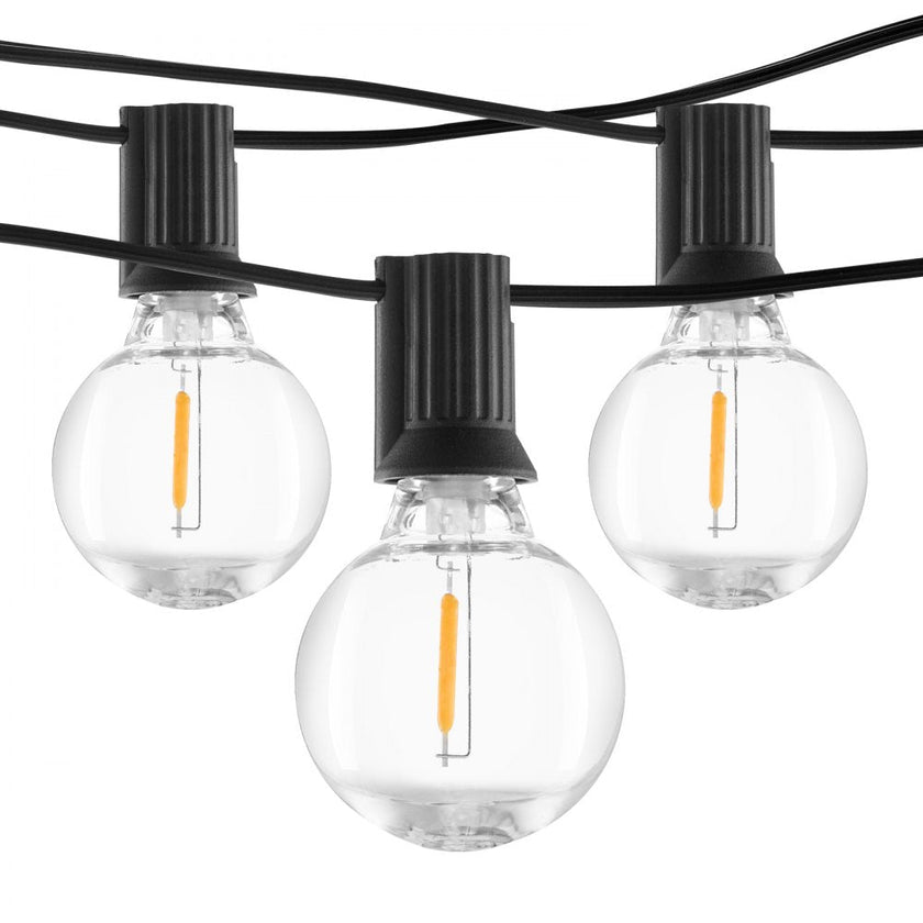 VEVOR 100FT LED Outdoor String Patio Lights Waterproof G40 Shatterproof Bulbs