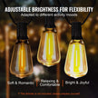 200FT LED Outdoor String Lights – 100 ST38 Shatterproof Bulbs – 2700K Dimmable Waterproof Patio Lights