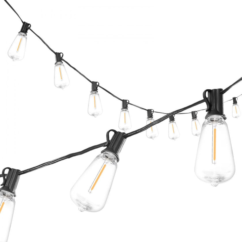 VEVOR 200FT LED Outdoor String Patio Lights Waterproof ST38 Shatterproof Bulbs