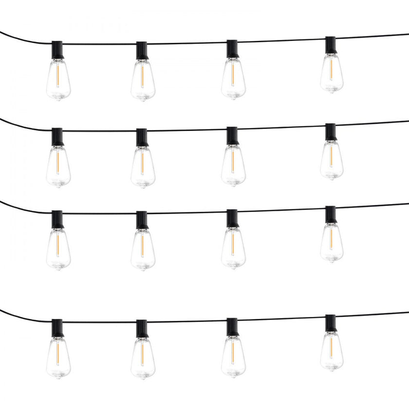 VEVOR 200FT LED Outdoor String Patio Lights Waterproof ST38 Shatterproof Bulbs
