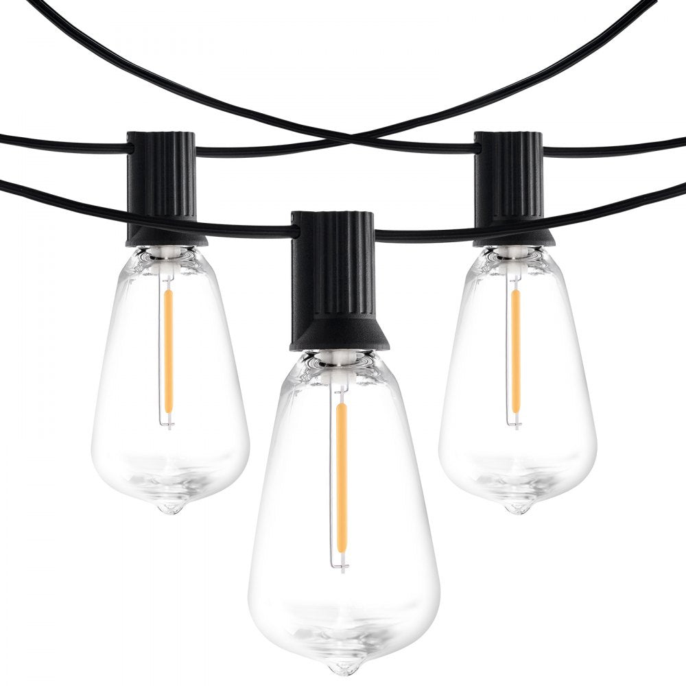 VEVOR 200FT LED Outdoor String Patio Lights Waterproof ST38 Shatterproof Bulbs