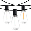 VEVOR 50FT LED Outdoor String Patio Lights Waterproof 15 S14 Shatterproof Bulbs