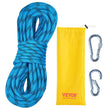 VEVOR Static Climbing Rope, 64 ft Outdoor Rock Climbing Rope with 26KN Breaking Tension, 0.4'' /10mm High Strength Safety Rope, Escape Rope with 2pcs Carabiner and Storage Bag