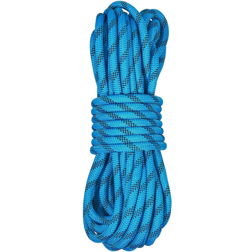 VEVOR Static Climbing Rope, 64 ft Outdoor Rock Climbing Rope with 26KN Breaking Tension, 0.4'' /10mm High Strength Safety Rope, Escape Rope with 2pcs Carabiner and Storage Bag