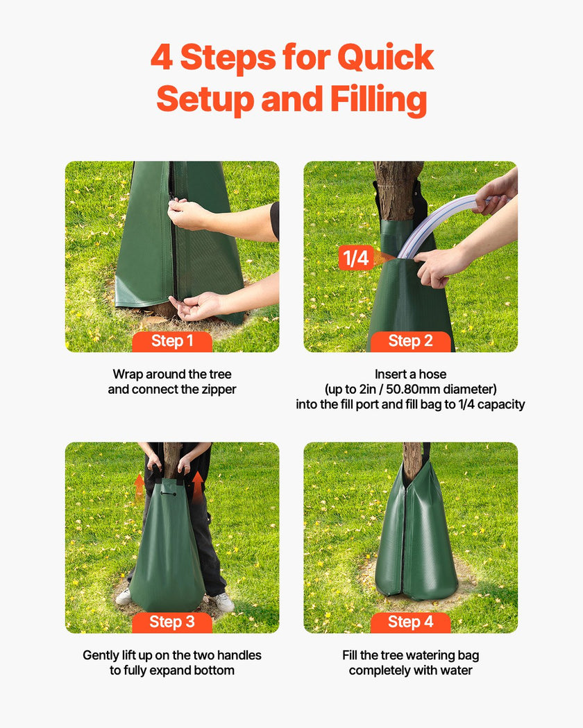 VEVOR Tree Watering Bag 25 Packs 20 Gallons Slow Release Tree Water Bag Durable