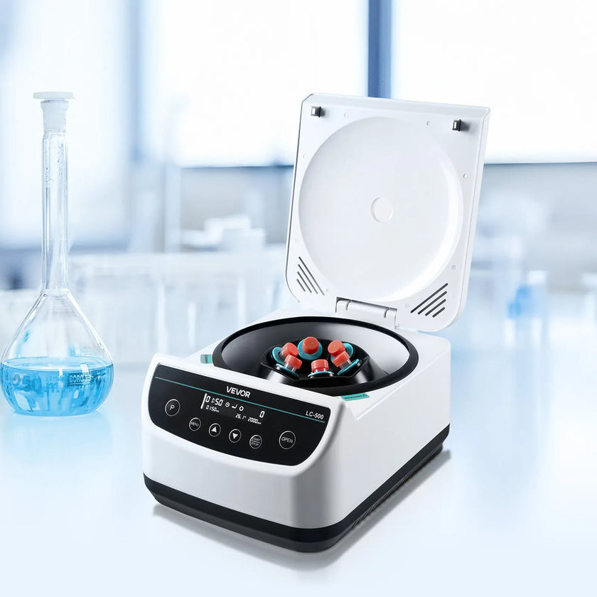 VEVOR Centrifuge Machine 2/5/10/15/50ml Speed 500-4000rpm with 1 Rotor and Timer