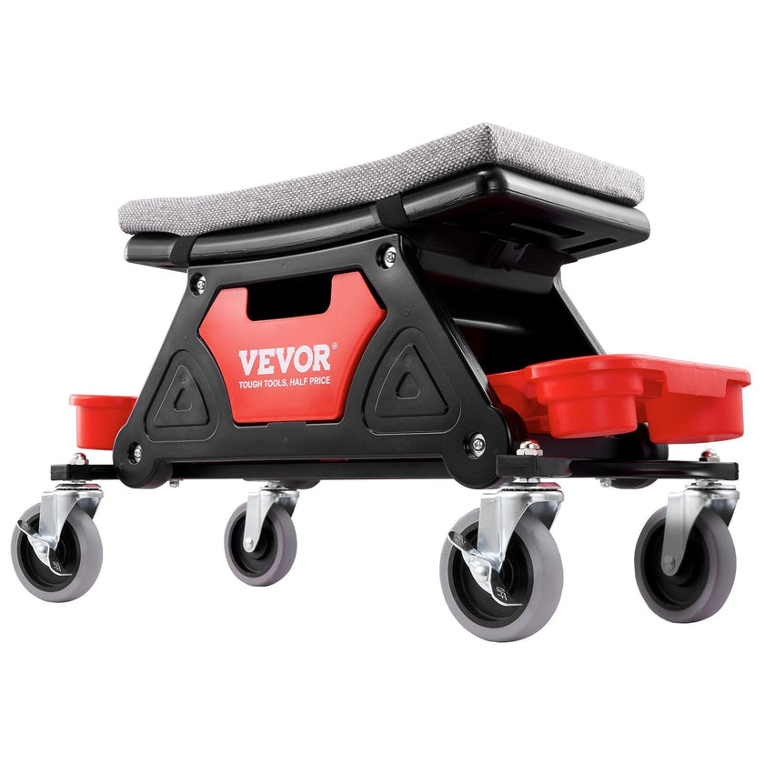VEVOR Mechanics Stool, 300 LBS Capacity Rolling Mechanic Seat with 4