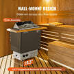 VEVOR Sauna Heater, 9KW 220V Electric Sauna Stove, Steam Bath Sauna Heater with Built-In Controls, 3h Timer and Adjustable Temp for Max. 317-459 Cubic Feet, Home Hotel Spa Shower Use