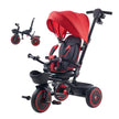 6-in-1 Toddler Tricycle & Stroller with Push Handle (Red/Black)