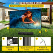 VEVOR Outdoor Movie Screen w/ Stand Portable Movie Screen 135
