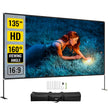 VEVOR Outdoor Movie Screen w/ Stand Portable Movie Screen 135