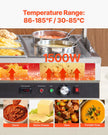 VEVOR Commercial Soup Warmer Soup Station with Cover 2-Pot & 6-Pan Soup Kettle
