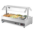 VEVOR Commercial Soup Warmer Soup Station with Cover 2-Pot & 6-Pan Soup Kettle